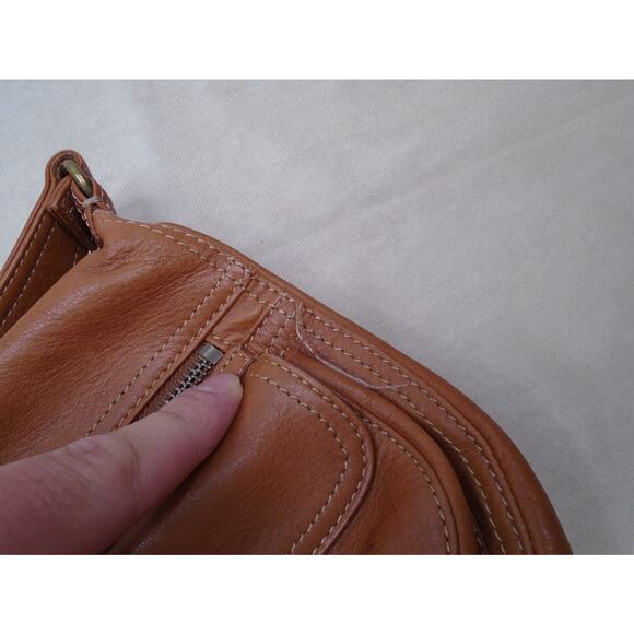 Vintage Y2K Fossil Geniunien Leather Brown Adjustable Strap Shoulder Crossbody - Picture 12 of 12